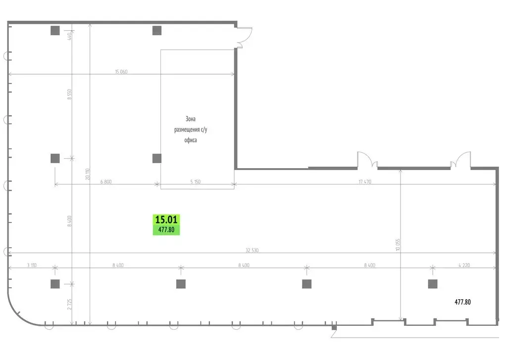 Офис (477.8 м) - Фото 2