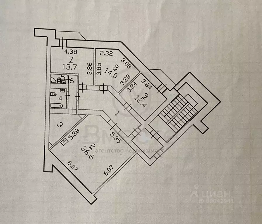 3-к кв. Новосибирская область, Бердск Большевистская ул., 53 (105.0 м) - Фото 1