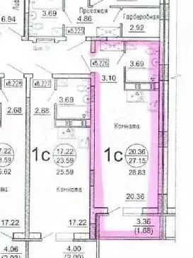 Квартира-студия, 26,7 м, 16/17 эт. - Фото 0