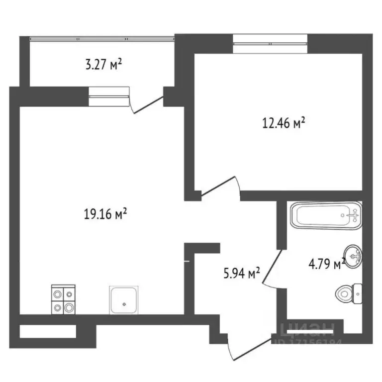 1-к кв. Тюменская область, Тюмень ул. Героев Сталинградской битвы, 11 ... - Фото 1