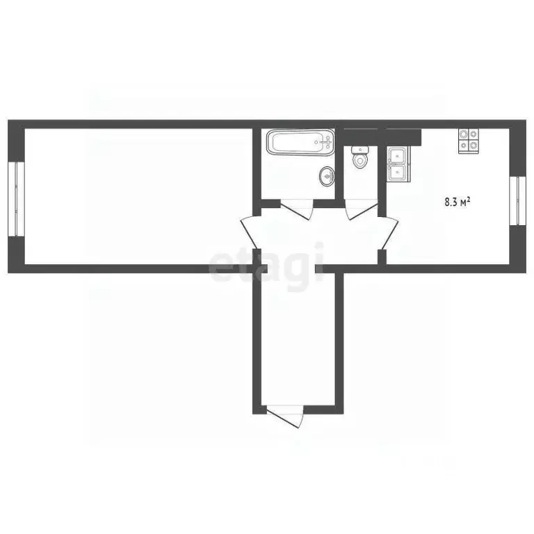 1-к кв. Ямало-Ненецкий АО, Муравленко ул. Губкина, 17 (39.1 м) - Фото 2