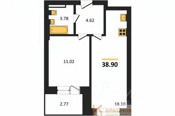 1-к кв. Воронежская область, Воронеж Транспортная ул., 58 (38.9 м) - Фото 0
