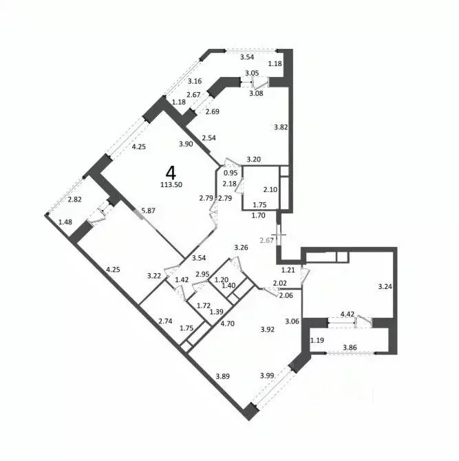 4-к кв. Москва 6-я Радиальная ул., 7/1к2 (113.5 м) - Фото 2
