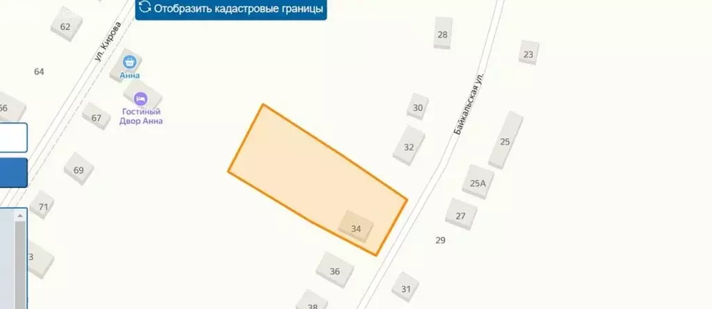 Участок в посёлок Большое Голоустное, Байкальская улица (29 м) - Фото 1
