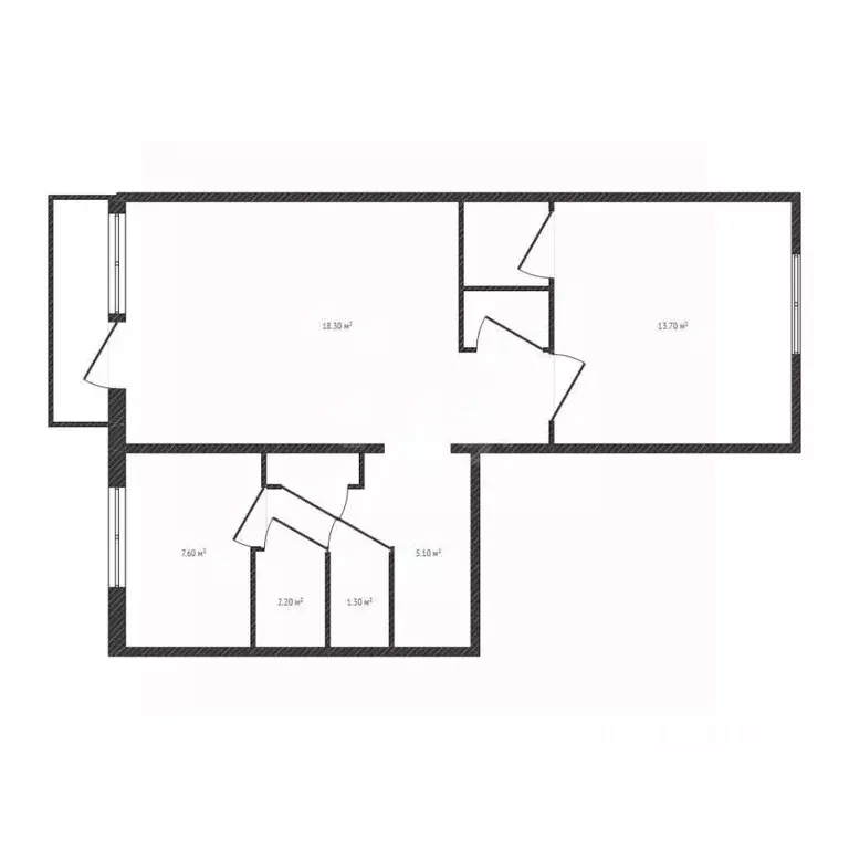 2-к кв. Брянская область, Брянск Полесская ул., 13 (53.0 м) - Фото 2