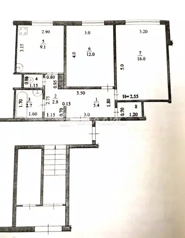 2-к кв. Краснодарский край, Ейск ул. Седина, 53/2 (49.7 м) - Фото 2