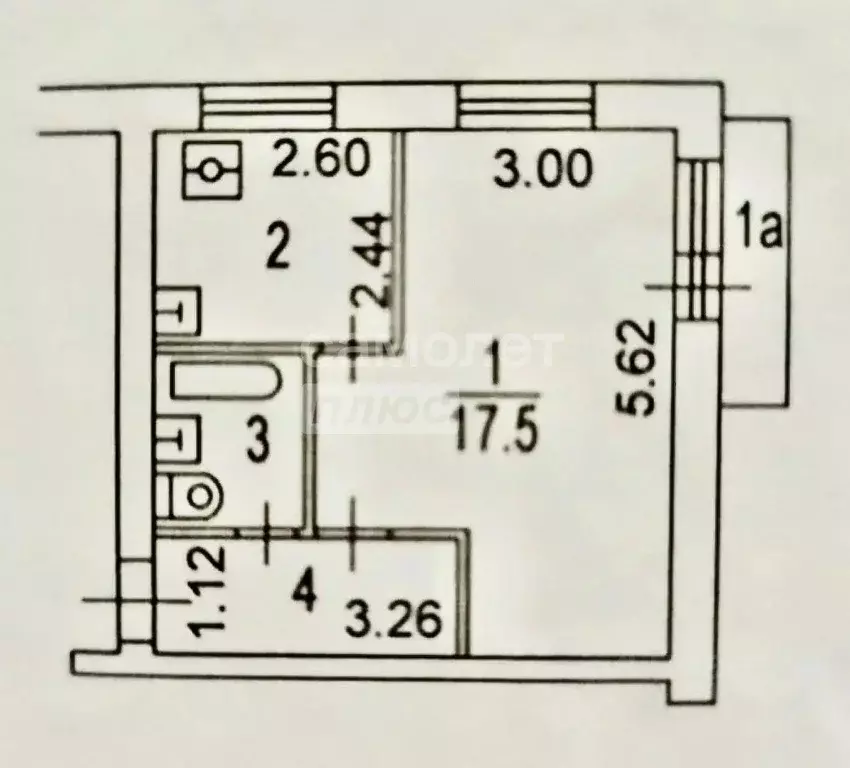 1-к кв. Москва ул. Генерала Глаголева, 6К1 (30.5 м) - Фото 2