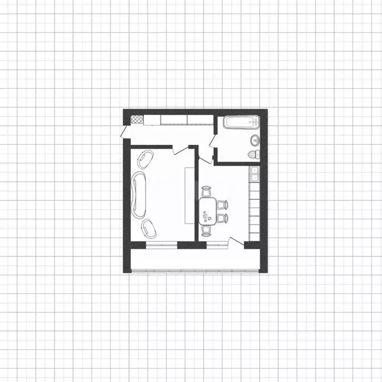 1-к кв. Смоленская область, Смоленский муниципальный округ, д. ... - Фото 2