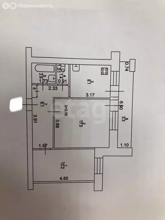 2-комнатная квартира: Казань, улица Рихарда Зорге, 57/29 (49.7 м) - Фото 1