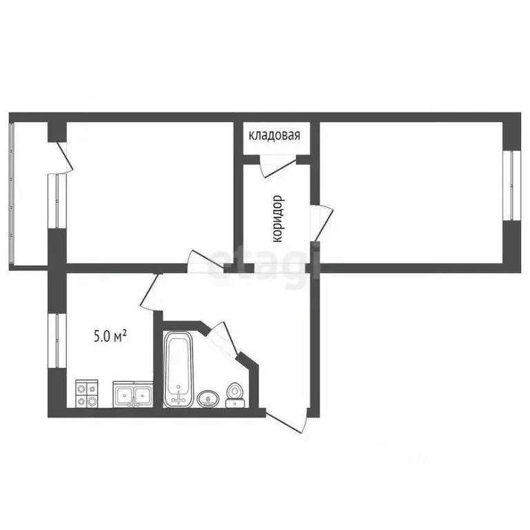 2-к кв. Владимирская область, Муром ул. Льва Толстого, 20 (46.0 м) - Фото 1