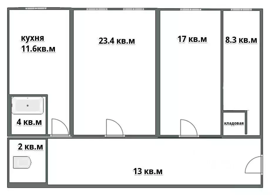 3-к кв. Санкт-Петербург, Санкт-Петербург, Кронштадт просп. Ленина, 29 ... - Фото 0