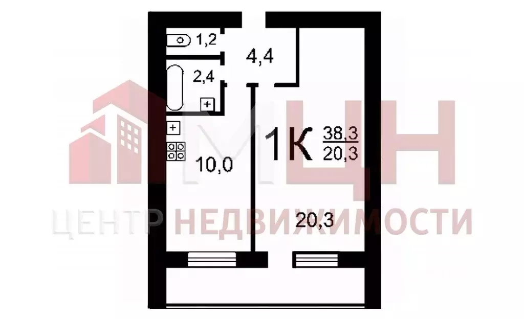 1-к кв. Тверская область, Конаково ул. Энергетиков, 28 (38.5 м) - Фото 1