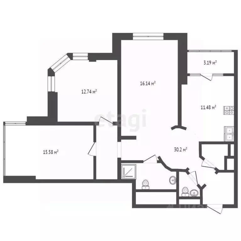 3-к кв. Московская область, Реутов Носовихинское ш., 22 (79.4 м) - Фото 1