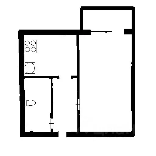 1-к кв. Татарстан, Казань ул. Коротченко, 22 (37.0 м) - Фото 2