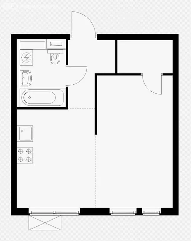 1-комнатная квартира: Котельники, микрорайон Парковый, 14 (34 м) - Фото 1