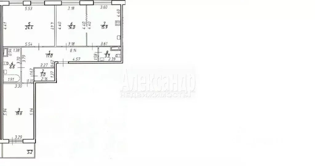 3-к кв. Санкт-Петербург ул. Парфеновская, 17 (103.8 м) - Фото 1