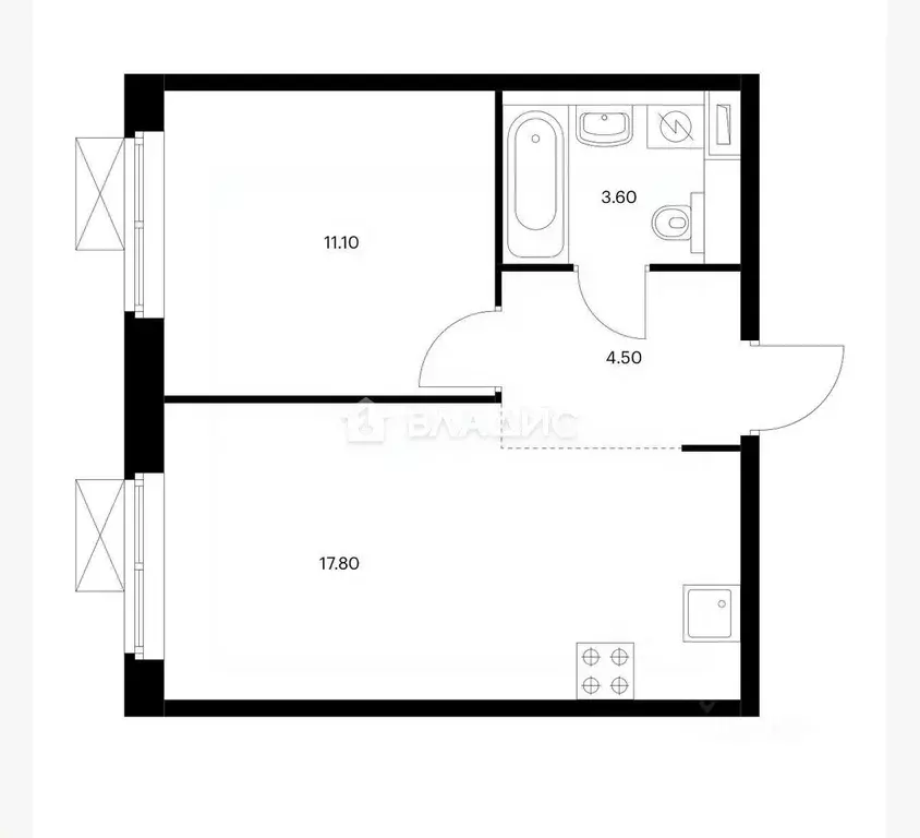 1-к кв. Москва Кольская ул., 8к2 (37.0 м) - Фото 2