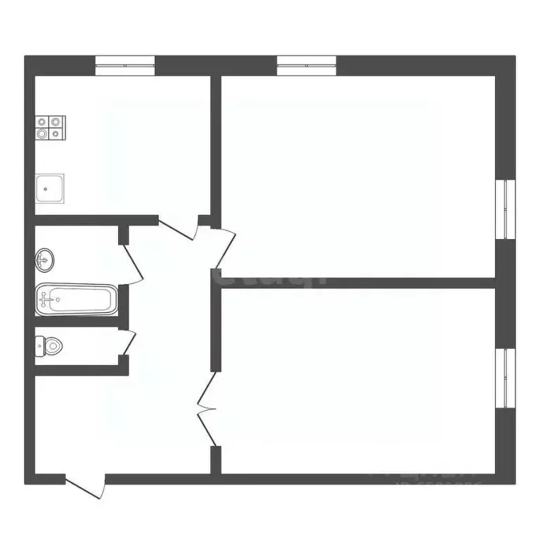 2-к кв. Тульская область, Богородицк ул. Коммунаров, 35 (49.0 м) - Фото 1