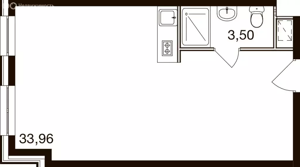 1-комнатная квартира: посёлок городского типа Новоивановское, Западная ... - Фото 1