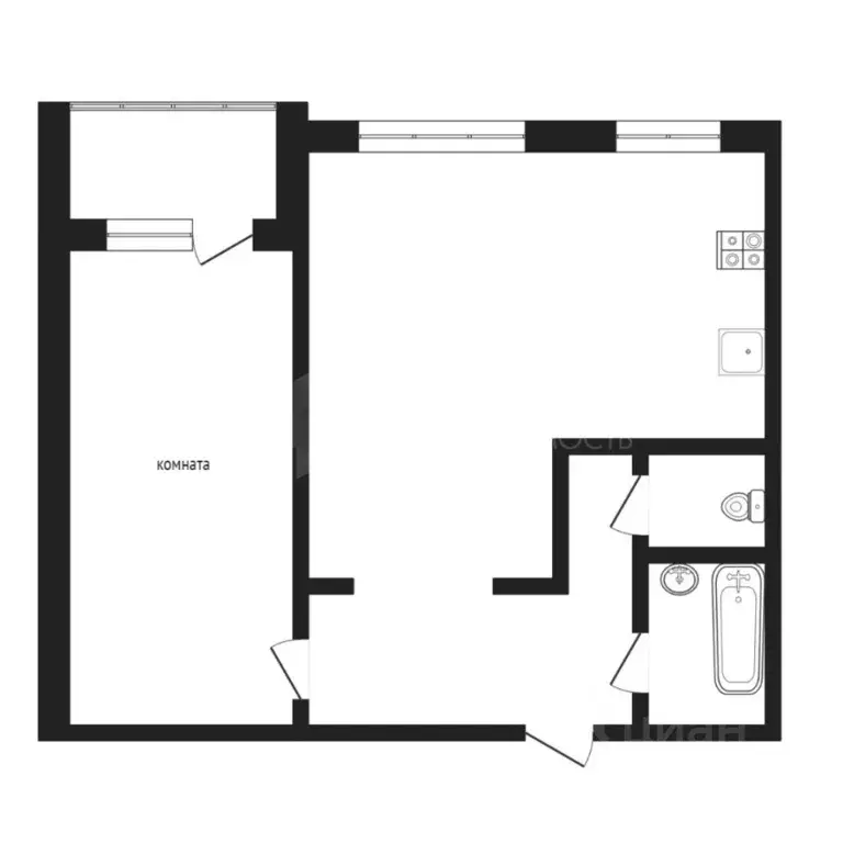 2-к кв. Тюменская область, Тюмень ул. Мебельщиков, 1 (50.0 м) - Фото 1