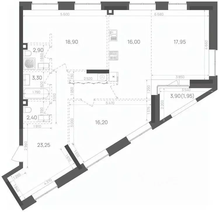 2-к кв. Татарстан, Казань Краснококшайская ул., 60 (102.85 м) - Фото 0