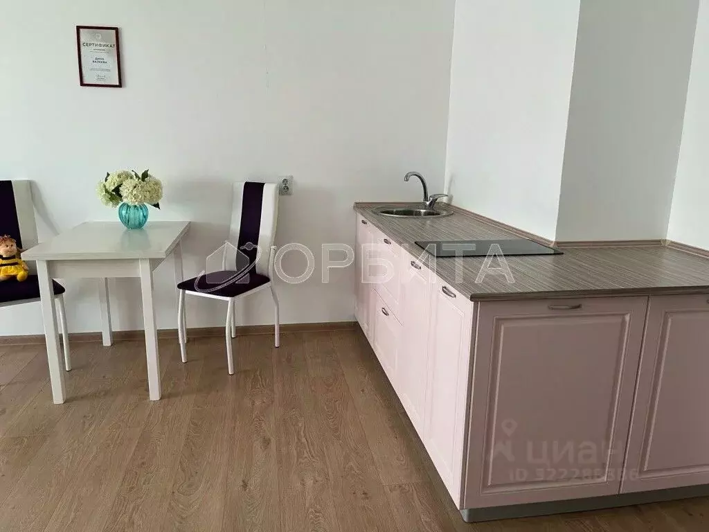 Студия Тюменская область, Тюмень ул. Дмитрия Менделеева, 2к2 (30.6 м) - Фото 1