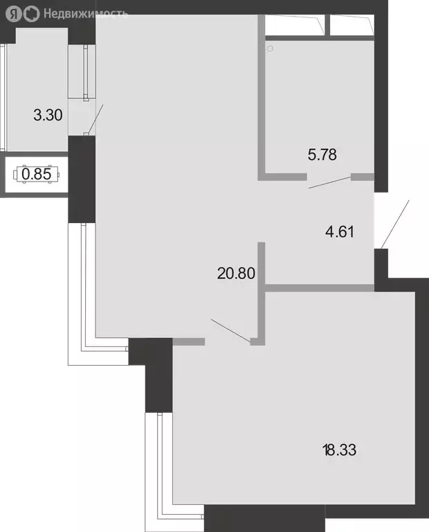 1-комнатная квартира: Тула, улица Фридриха Энгельса, 70А (53.67 м) - Фото 2
