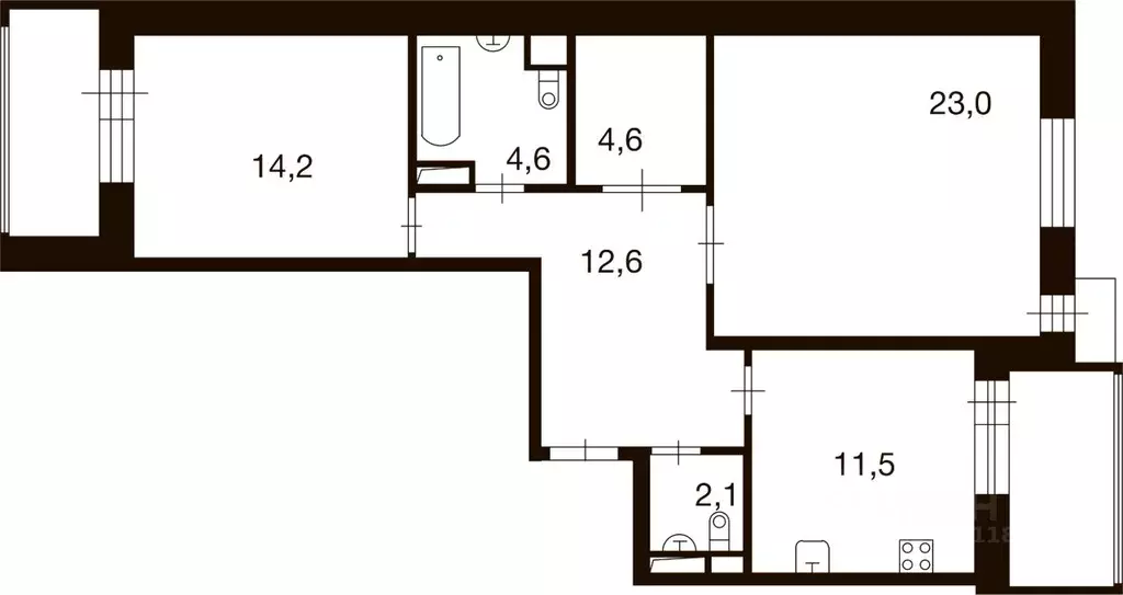 2-к кв. Москва д. Ивановское, ул. Семена Гордого, 10 (72.5 м) - Фото 0