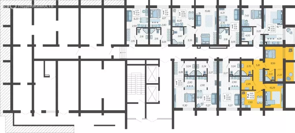 2-комнатная квартира: Сочи, жилой комплекс Кислород (45.3 м) - Фото 1