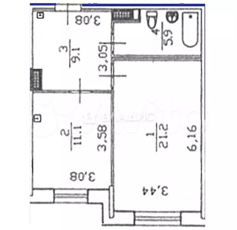 1-к. квартира, 47,3 м, 5/8 эт. - Фото 0