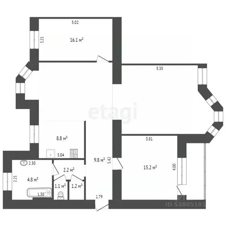 5-к кв. Ростовская область, Ростов-на-Дону ул. Мечникова, 136 (80.0 м) - Фото 1