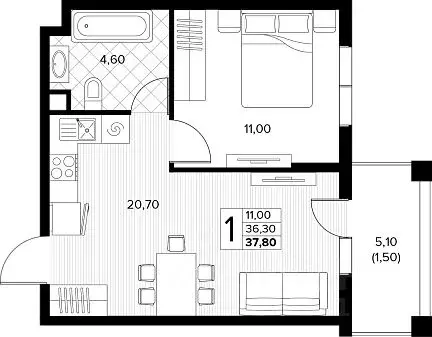 1-к кв. Краснодарский край, Анапа муниципальный округ, с. Сукко ... - Фото 1