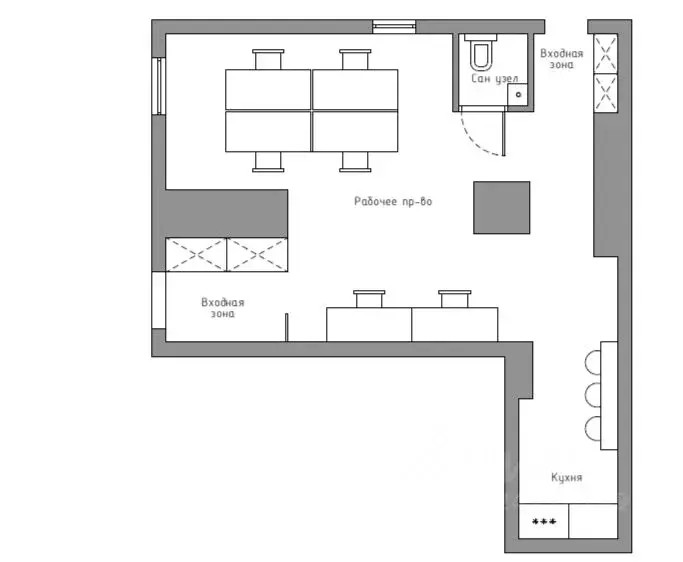 Офис в Санкт-Петербург ул. Калинина, 10 (48 м) - Фото 2