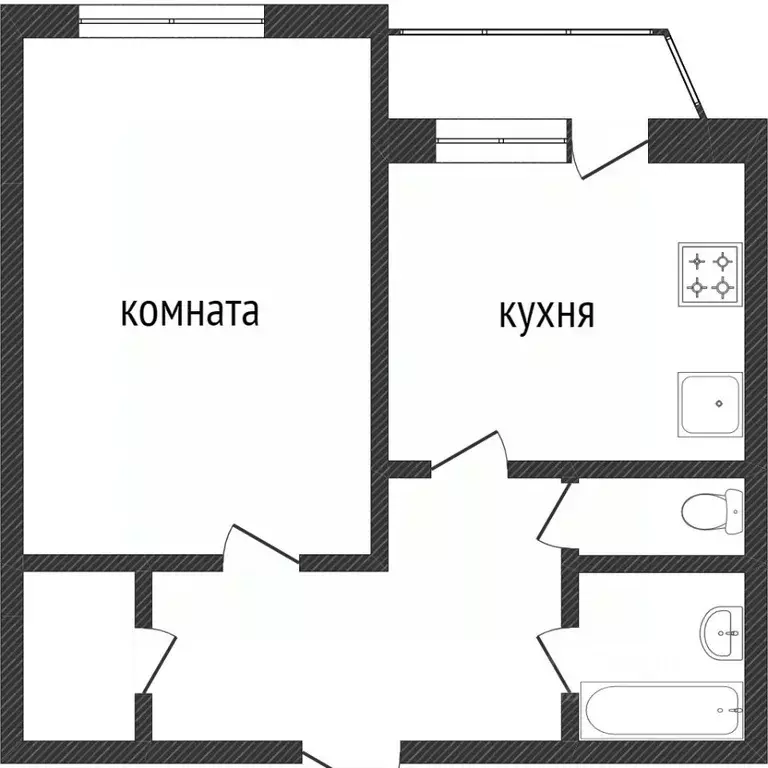 1-к кв. Ханты-Мансийский АО, Сургут ул. Мелик-Карамова, 28/2 (43.0 м) - Фото 1