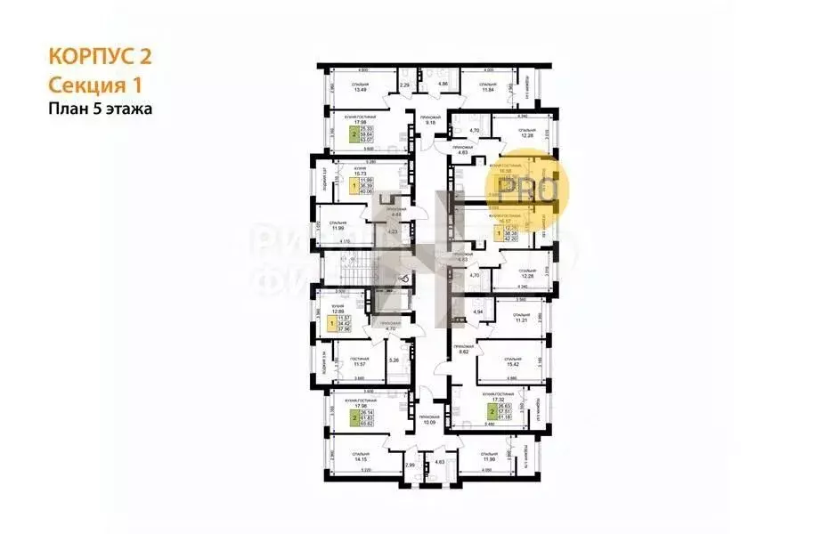 3-к кв. Калининградская область, Гурьевск Включи жилой комплекс (77.88 ... - Фото 2