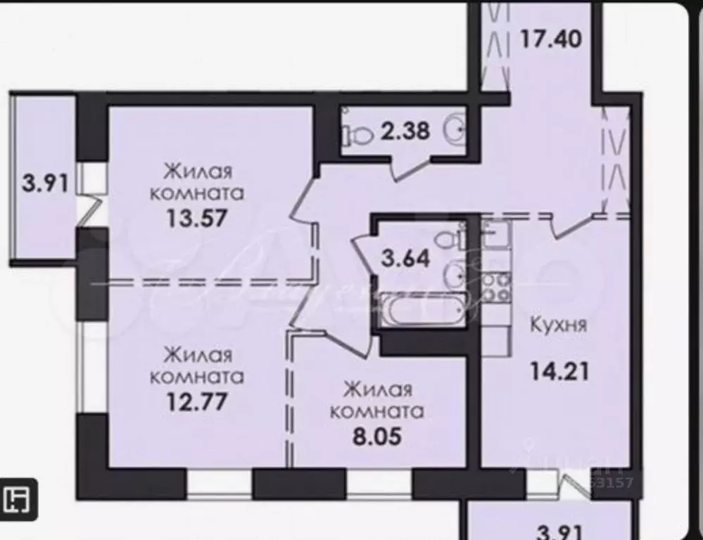 3-к кв. Иркутская область, Иркутск ул. Якоби, 12 (80.0 м) - Фото 0