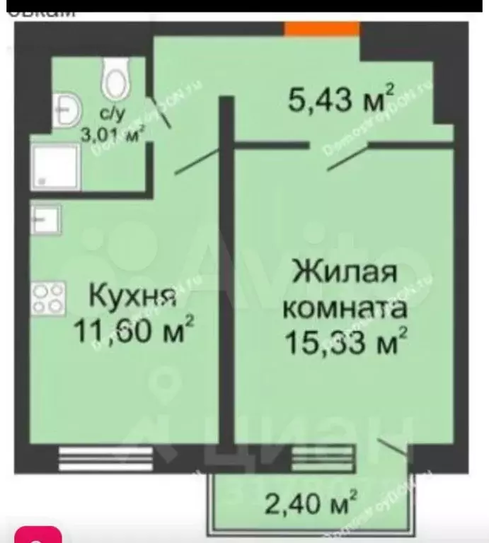1-к. квартира, 36 м, 10/25 эт. - Фото 0