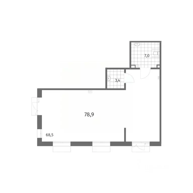 Помещение свободного назначения в Санкт-Петербург ул. Шкиперский ... - Фото 2