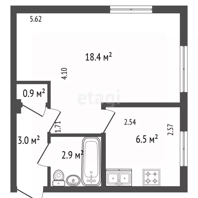 1-к кв. Санкт-Петербург Таллинская ул., 22 (32.0 м) - Фото 2