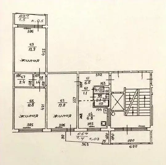 3-к кв. Калининградская область, Калининград ул. 9 Апреля, 88 (64.3 м) - Фото 2