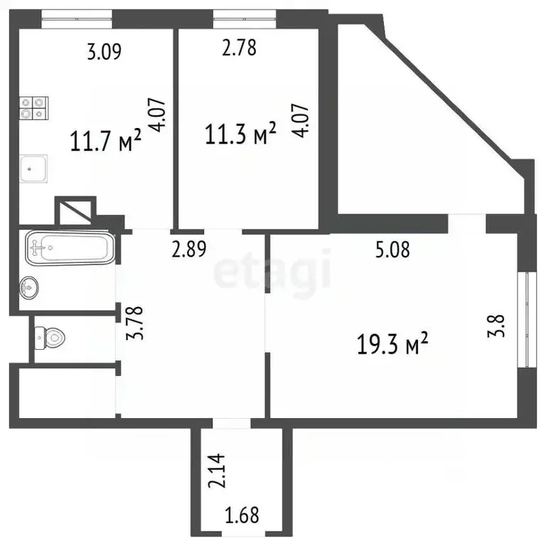 2-к кв. Воронежская область, Воронеж бул. Победы, 46 (64.5 м) - Фото 1