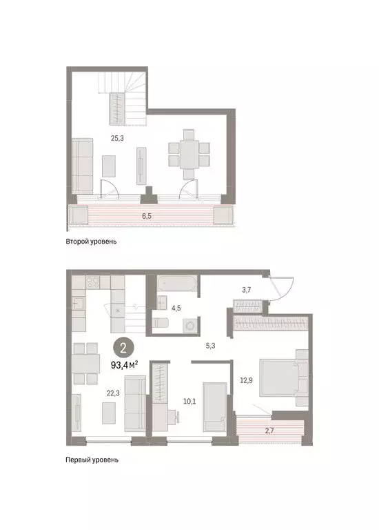 2-комнатная квартира: Екатеринбург, улица Гастелло, 18 (93.4 м) - Фото 2