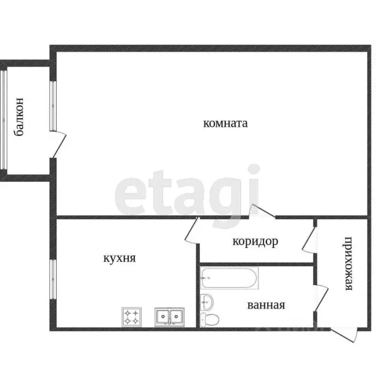 1-к кв. Свердловская область, Нижний Тагил ул. Матросова, 17 (30.8 м) - Фото 1