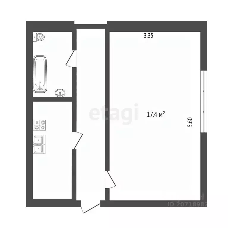 1-к кв. Камчатский край, Петропавловск-Камчатский Космический проезд, ... - Фото 2