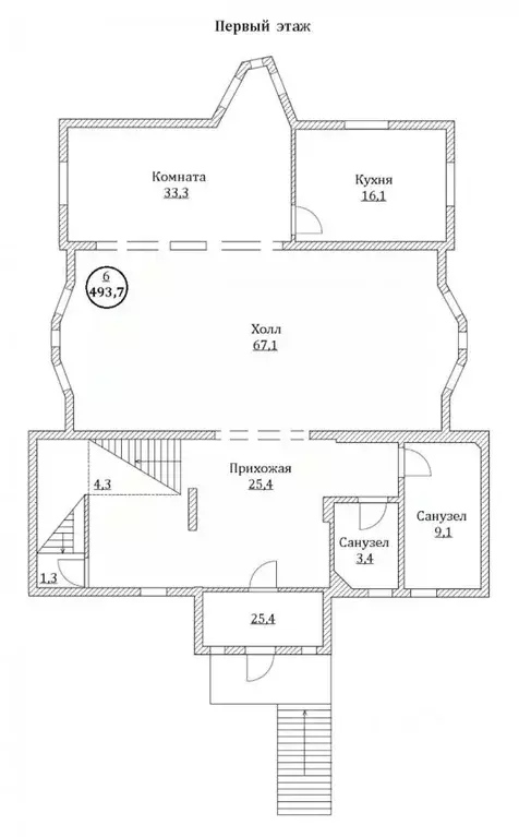 Дом в Калининградская область, Калининград ул. Демьяна Бедного, 7 (520 ... - Фото 2