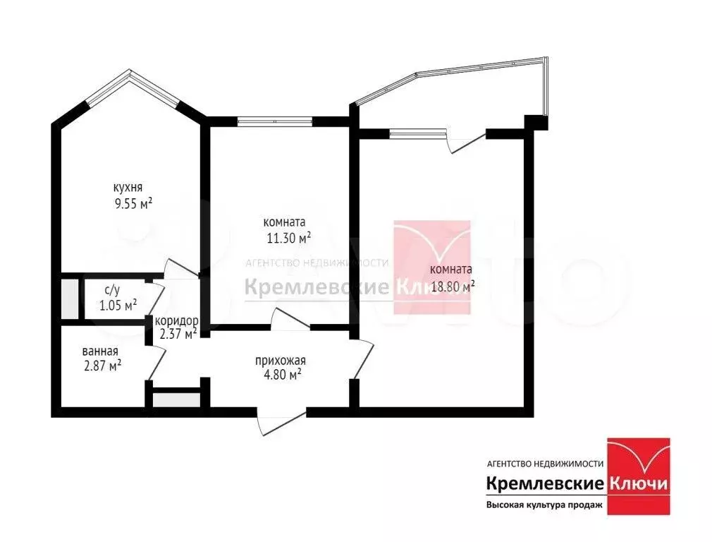 2-к. квартира, 51,8 м, 16/17 эт. - Фото 0