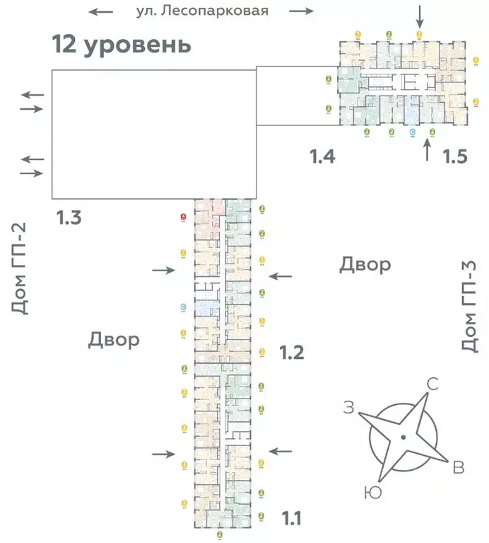 3-к кв. Тюменская область, Тюмень ул. Лесопарковая, 22 (58.1 м) - Фото 2