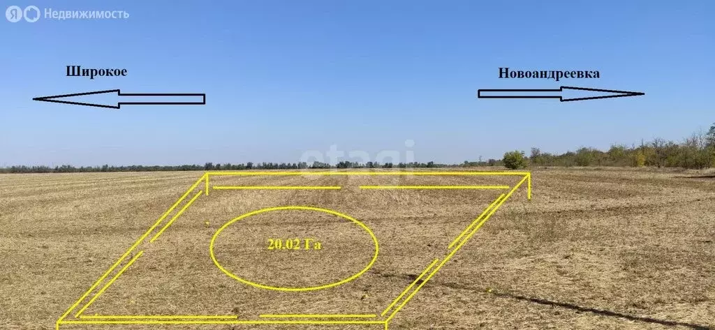 Участок в Симферопольский район, село Новоандреевка (202.3 м) - Фото 1