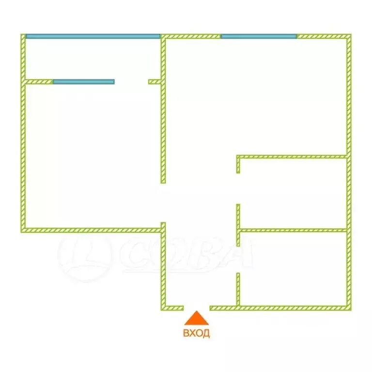 1-к кв. Курганская область, Курган Заозерный жилрайон, 3-й мкр, 26 ... - Фото 2