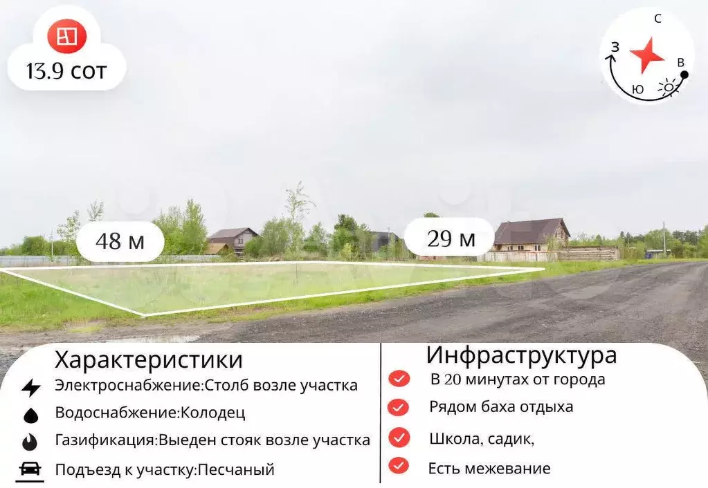Участок 13,9 сот. (личное подсобное хозяйство (лпх)) - Фото 0